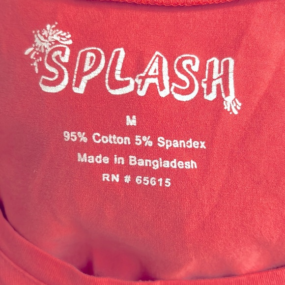Coral Pink SPLASH T-shirt - Picture 3 of 3